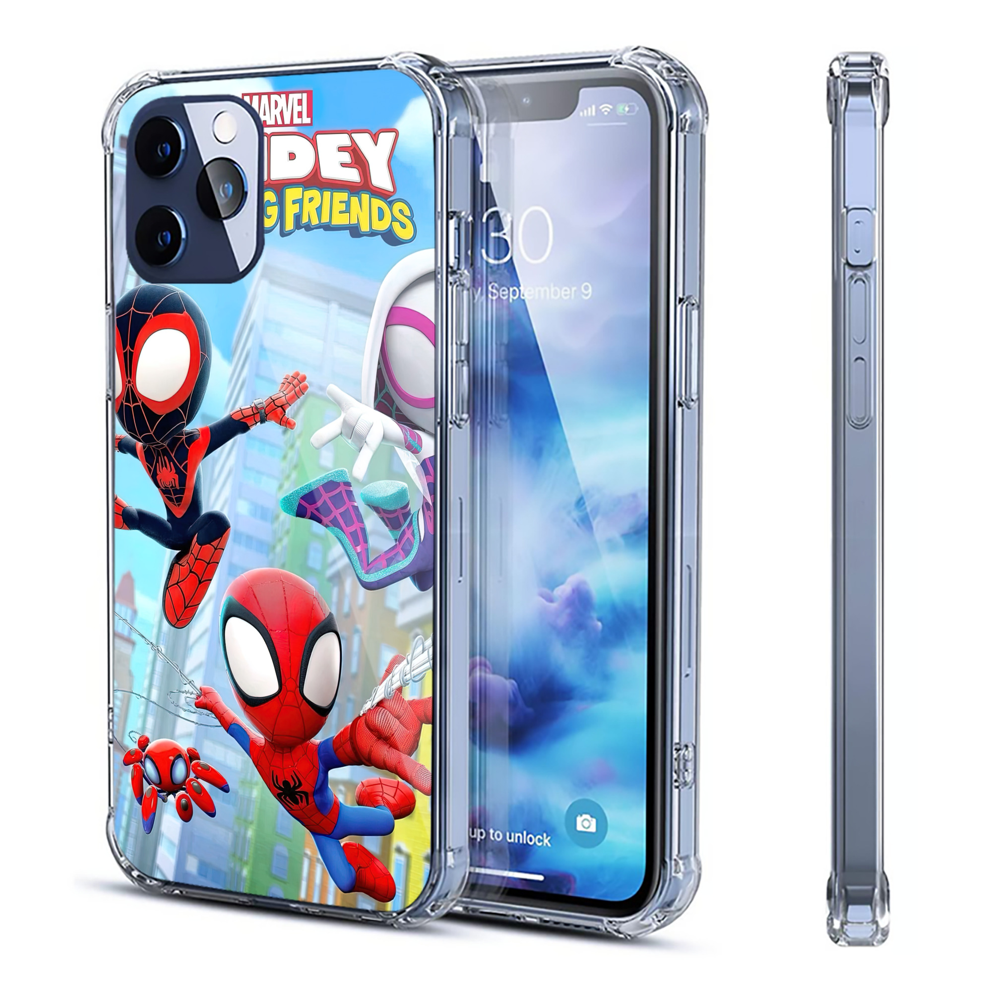 （画像用） Spider Man スパイダーマン 【iPhone 12シリーズ対応】透明スマホケース（クリアソフトケース）